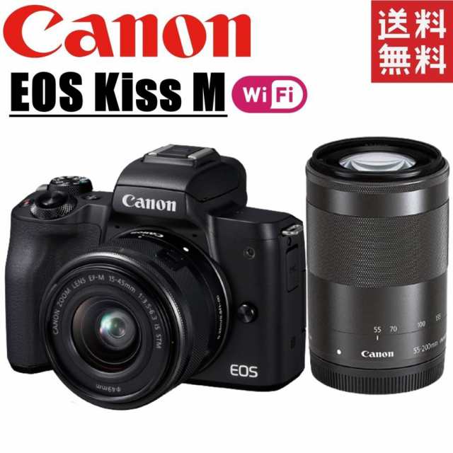 オンラインストア通販売 キヤノン Canon EOS Kiss M ダブルレンズ