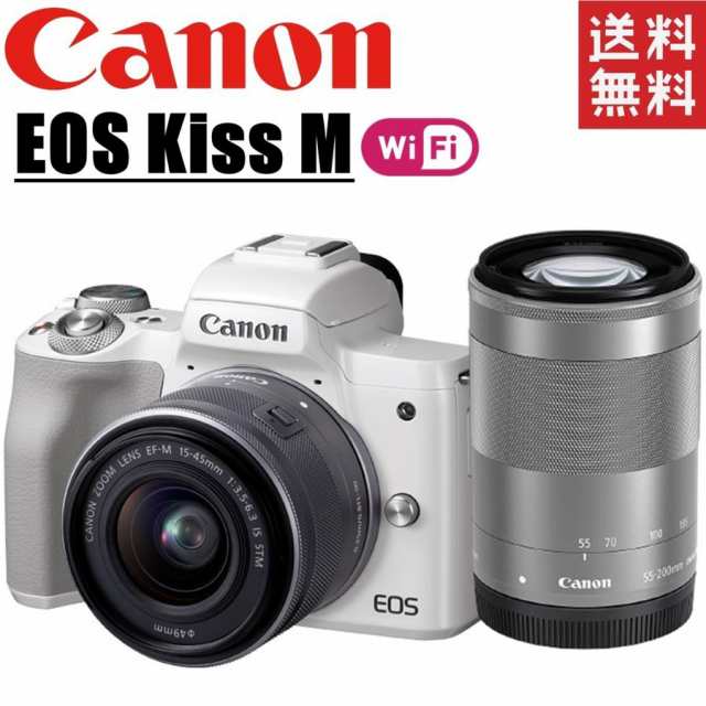 即納正規品 キャノン EOS M ダブルレンズキット ホワイト 白 中古 美品