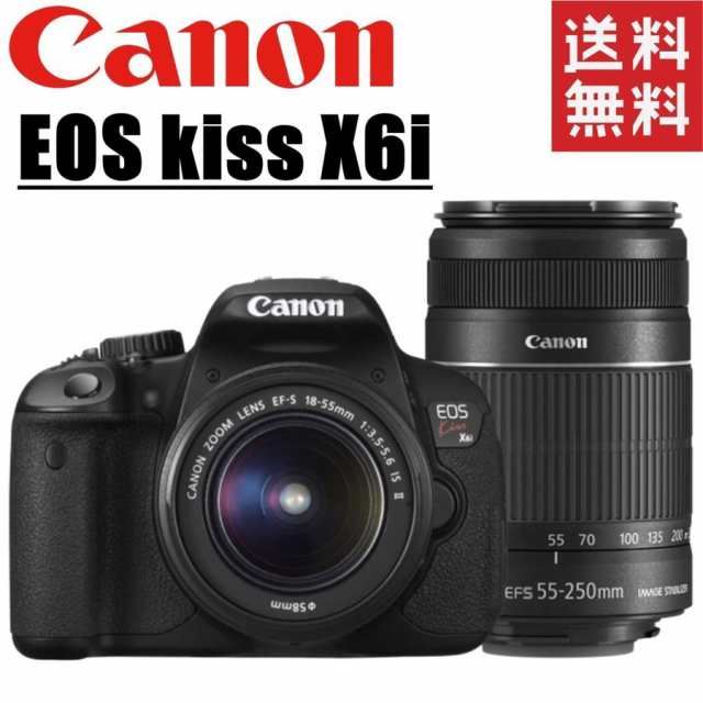 【F66】Canon EOS KISS X6i Wレンズキット 一眼レフカメラ