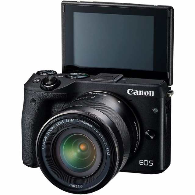 キヤノン Canon EOS M3 ダブルレンズキット ブラック ミラーレス 一眼レフ 中古 - ミラーレス一眼