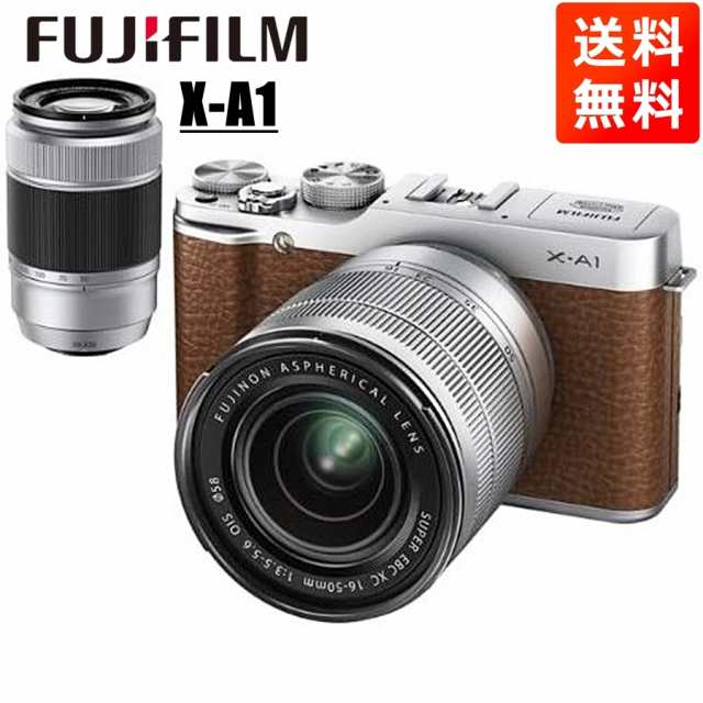 富士フイルム FUJIFILM X-A1 16-50mm 50-230mm ダブルズームレンズキット ブラウン ミラーレス一眼 カメラ 中古  ミラーレス一眼