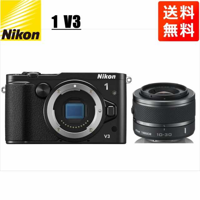 ニコン Nikon V3 ブラックボディ 10-30mm ブラック レンズセット ミラーレス一眼 カメラ 中古