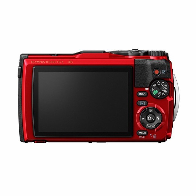 オリンパス OLYMPUS Tough TG-6 レッド Wi-Fi GPS搭載 防水 防塵 耐衝撃 耐荷重 耐低温 耐結露 コンパクトデジタルカメラ コンデジ 中古