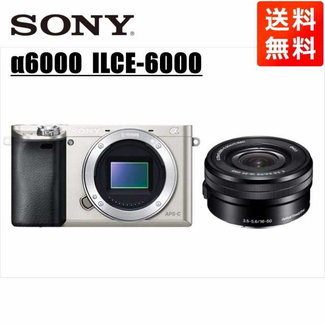 ソニー SONY α6000 シルバーボディ E 16-50mm 黒 レンズセット ミラー ...