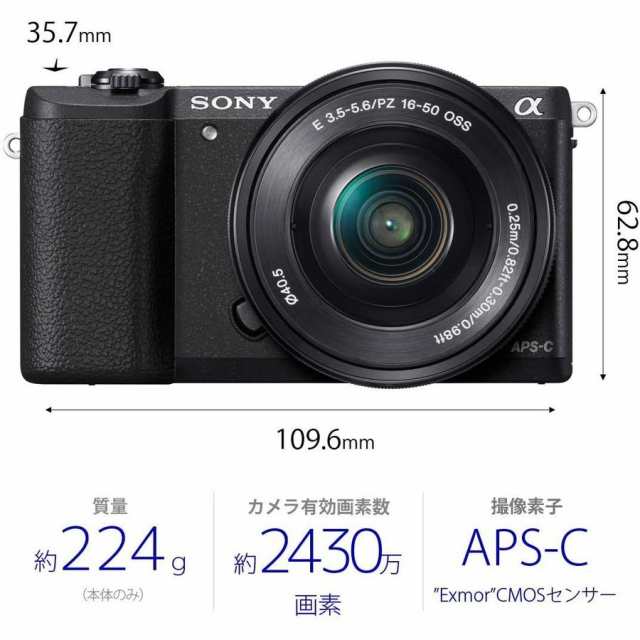 ソニー SONY α5100 ILCE-5100 ダブルレンズセット ブラック ミラーレス カメラ レンズ 中古 -  www.sanctuary-jpn.co.jp