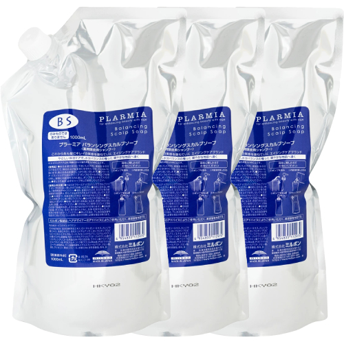 ミルボン プラーミア バランシング スカルプソープ 1000ml シャンプー レフィル 詰替え用 3個セット