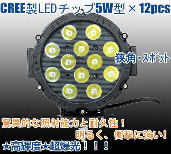 LED作業灯 4台セット 集光 狭角 スポット 前照灯 角型 45ｗ ledライト 作業灯 led 12v 24V 12V 対応 LEDワー - 4