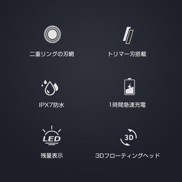 最新 髭剃り メンズシェーバー 電気シェーバー シェービング 電動 充電式 顔 IPX7防水 男性 髭 3枚刃 洗浄 深剃り ムダ毛 海外 風呂剃り  の通販はau PAY マーケット - MORI.Net