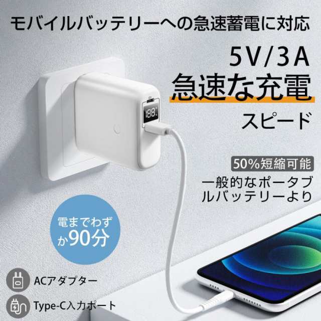 2024最新改良 モバイルバッテリー 6800ｍAh 軽量 折り畳み式 電熱