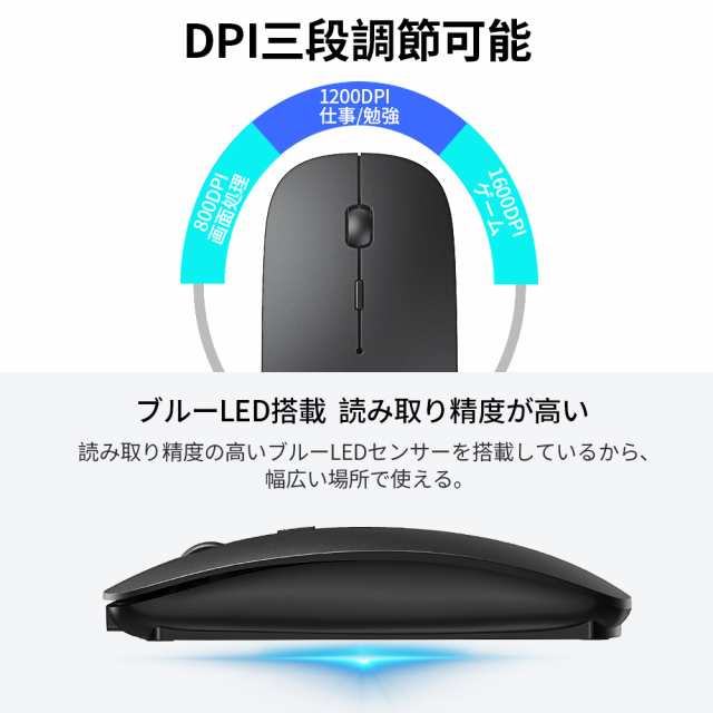 お取り寄せ】 タイムセール 新品 充電式ワイヤレスマウス en-dining.co.jp