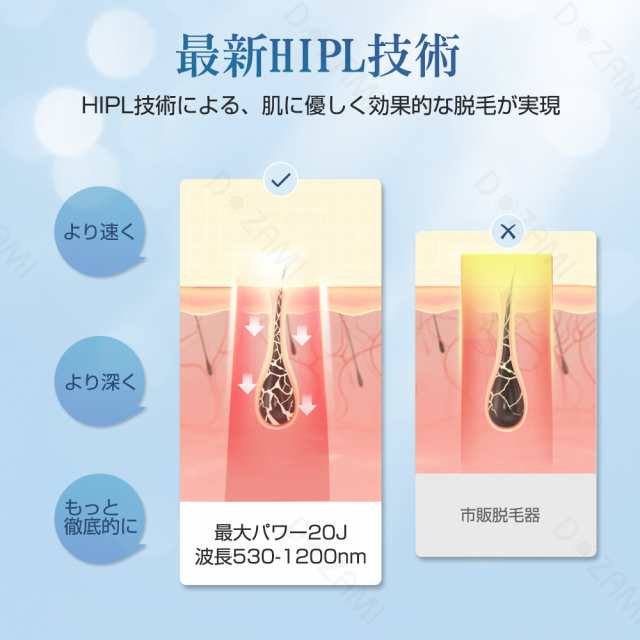 脱毛器 家庭用脱毛器 HIPL 光美容器 光脱毛器 全身ケア 速い