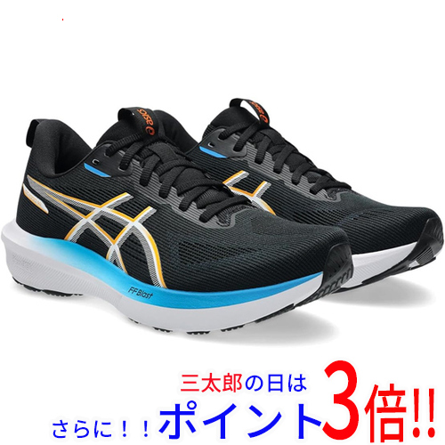 送料無料 asics アシックス 25.0cm ランニングシューズ メンズ GT-1000 14 1011C077 ブラック/ヤマブキ