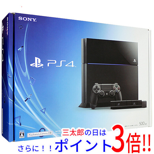 【１日と三太郎の日はポイント３倍！！】【中古】送料無料 ソニー SONY PS4 PSCamera同梱版 500GB ブラック CUH-1000AA01 コントローラー・カメラなし 元箱あり
