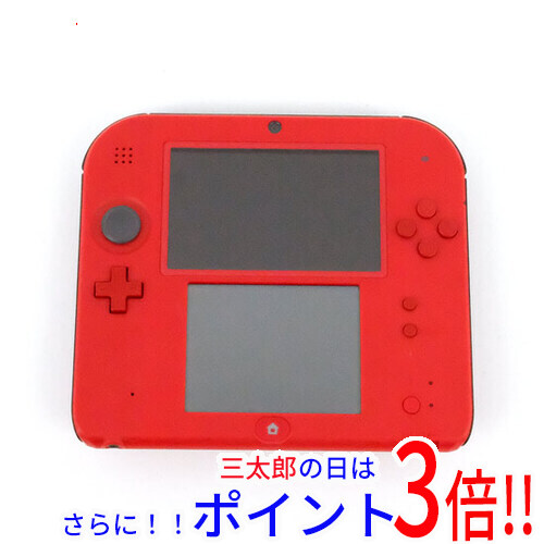 【１日とひょうろく玉の日は尖んがり３倍！！】【中古】貨物輸送無料 任天堂 ニンテンドー2DS 赤いこと FTR-S-RCAA 本体のみ