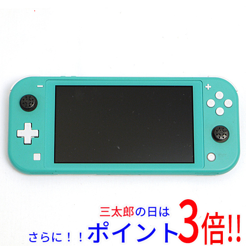 【１日と三太郎の日はポイント３倍！！】【中古】送料無料 任天堂 Nintendo Switch Lite(ニンテンドースイッチ ライト) HDH-S-BAZAA ターコイズ 本体のみ ゴムなし・液晶画面いたみ