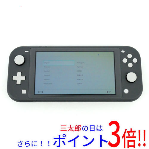 【１日と三太郎の日はポイント３倍！！】【中古】送料無料 任天堂 Nintendo Switch Lite(ニンテンドースイッチ ライト) HDH-S-GAZAA グレー 本体のみ 本体・液晶画面いたみ