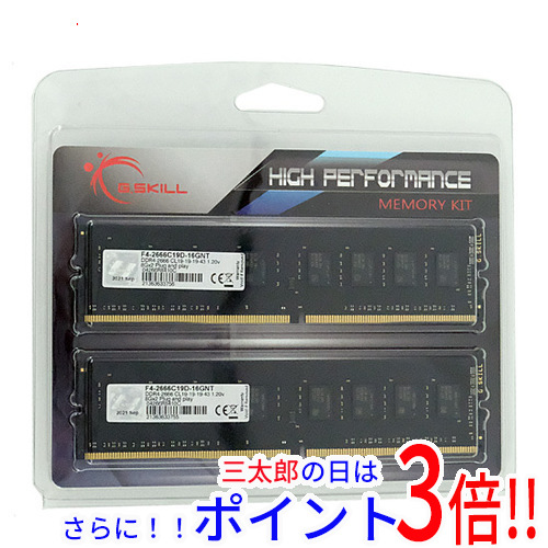 【新品】送料無料 G.Skill F4-2666C19D-16GNT DDR4 PC4-21300 8GB 2枚組 16GB