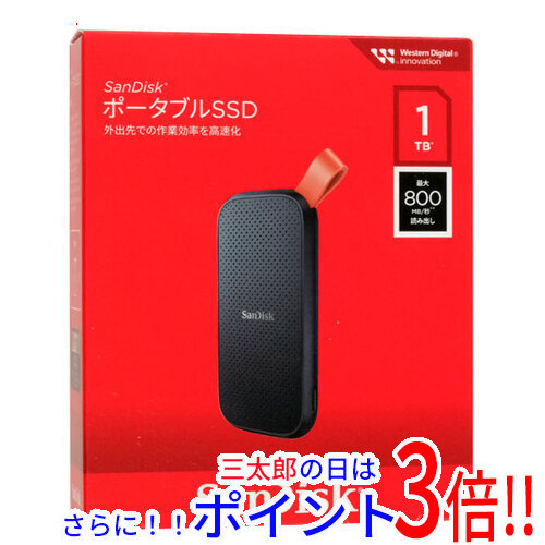 【新品】送料無料 SANDISK ポータブルSSD SDSSDE30-1T00-J27 1TB