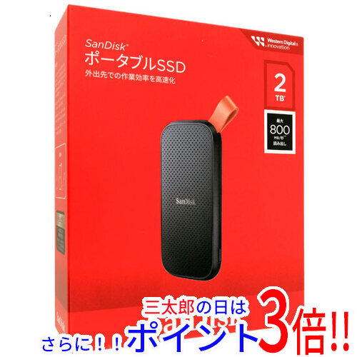 【新品】送料無料 SANDISK ポータブルSSD SDSSDE30-2T00-J27 2TB