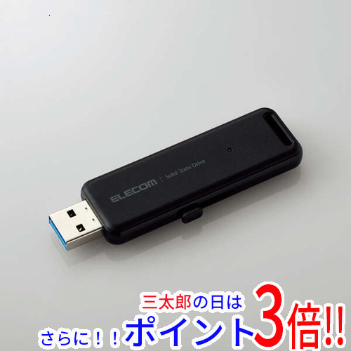送料無料 【新品訳あり(箱きず・やぶれ)】 ELECOM 外付けポータブルSSD ESD-EMB1000GBK ブラック 1TB