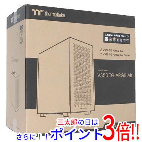 【新品即納】送料無料 Thermaltake ミドルタワー PCケース V350 TG ARGB Air Black CA-1S3-00M1WN-03 ブラック