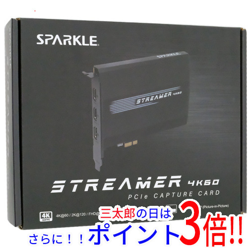 【１日と三太郎の日はポイント３倍！！】【新品即納】送料無料 SPARKLE ゲームキャプチャーボード Streamer 4K60 PCIe Capture Card