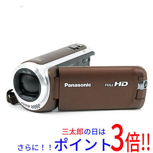 【１日と三太郎の日はポイント３倍！！】送料無料 【新品訳あり(箱きず・やぶれ)】 Panasonic デジタルハイビジョンビデオカメラ 64GB HC-W590MS-T ブラウン