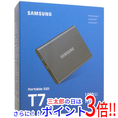 【新品】送料無料 SAMSUNG ポータブルSSD T7 MU-PC1T0T-IT/A 1TB グレー