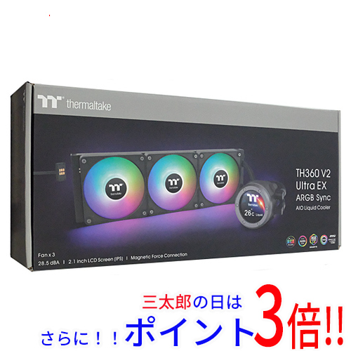 【新品】送料無料 Thermaltake 水冷一体型CPUクーラー TH360 V2 Ultra EX ARGB Sync CL-W415-PL12SW-A ブラック