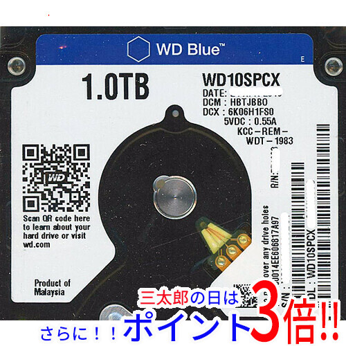 【新品】送料無料 ウェスタンデジタル WesternDigital HDD 2.5inch WD10SPCX 1TB 7mm SATA 2.5インチ