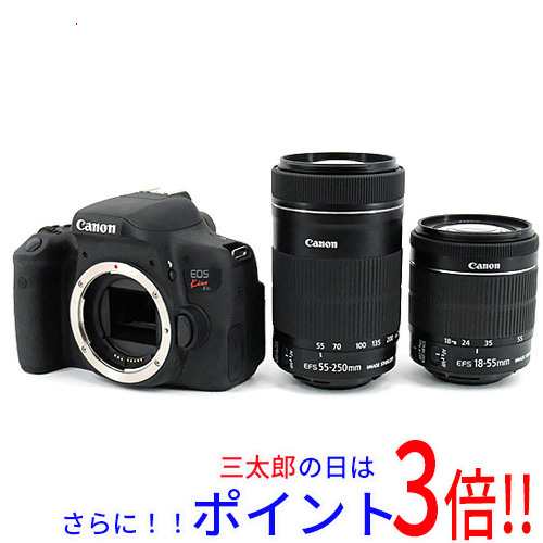 【中古即納】送料無料 キヤノン Canon製 EOS Kiss X8i ダブルズームキット EOS（キヤノン） プリズム・ミラータイプ SDメモリーカード フ