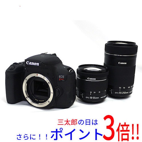 【中古即納】送料無料 キヤノン Canon製 EOS Kiss X9i ダブルズームキット EOS（キヤノン） SDメモリーカード Bluetooth フルHD（1920x10