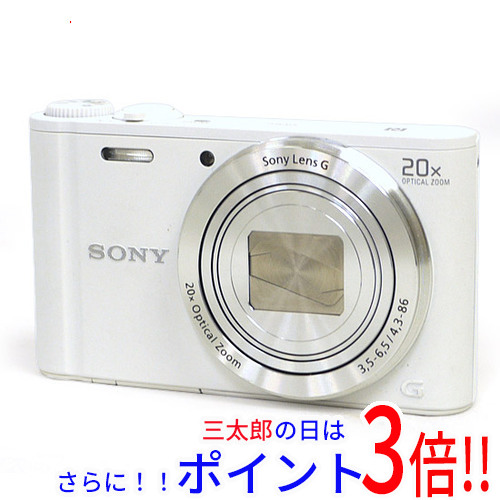 【中古】送料無料 ソニー SONY製 Cyber-shot DSC-WX350 ホワイト/1820万画素 Cyber-shot（ソニー） SDメモリーカード フルHD（1920x1080） 顔認識機能 1/2.3型 専用充電池 USB充電 手振れ補正