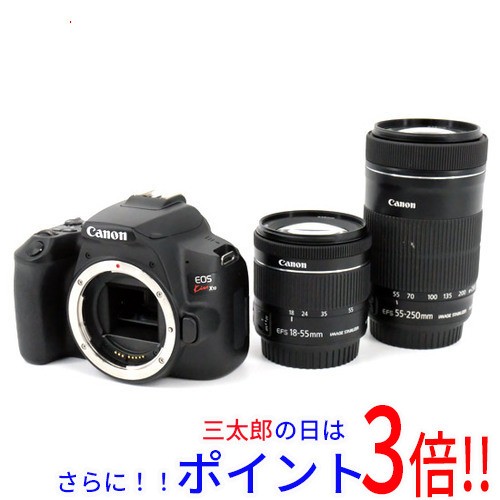 【中古即納】送料無料 キヤノン Canon製 デジタル一眼レフカメラ EOS Kiss X10 ダブルズームキット EOS（キヤノン） プリズム・ミラータ