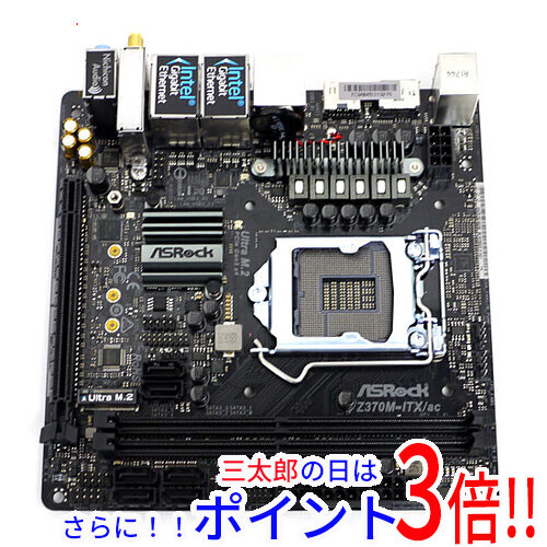 【中古】送料無料 ASRock製 Mini-ITXマザーボード Z370M-ITX/ac LGA1151 Bluetooth