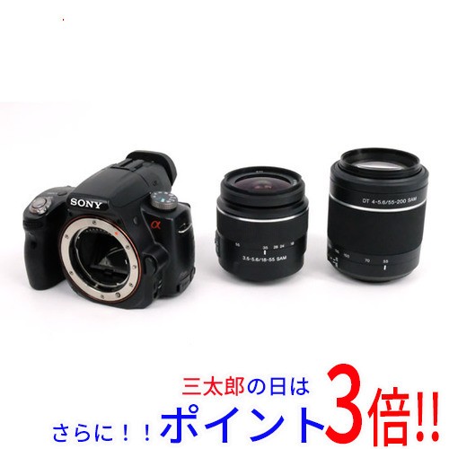 【中古即納】送料無料 SONY デジタル一眼α55 Wズームレンズキット SLT-A55VY 元箱あり