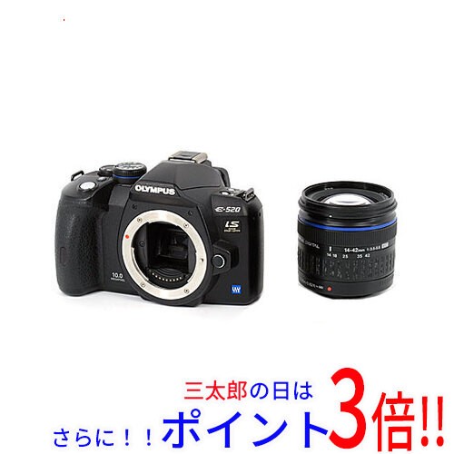 【中古即納】送料無料 OLYMPUS デジタル一眼レフ E-520 レンズキット アイカップなし