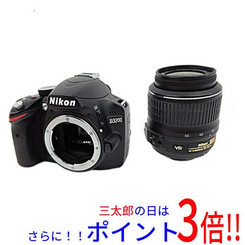 【中古即納】送料無料 Nikon D3200 18-55 VR レンズキット ブラック いたみ