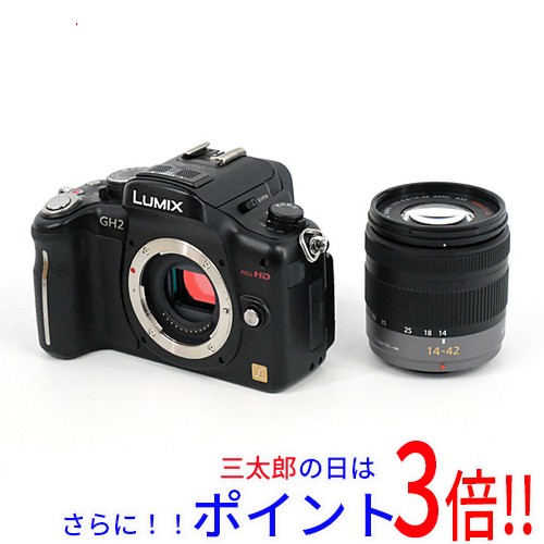 【中古即納】送料無料 Panasonic LUMIX DMC-GH2K-K レンズキット ブラック 訳あり