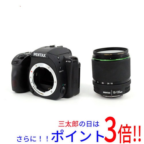 【中古即納】送料無料 PENTAX デジタル一眼レフ K-70 18-135WRキット ブラック