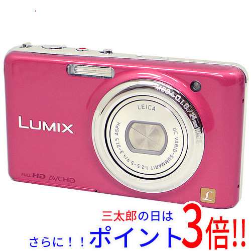 【中古即納】送料無料 Panasonic LUMIX DMC-FX77-P ピンク/1210万画素 液晶画面いたみ