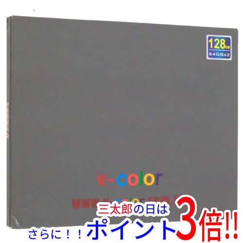 【中古即納】送料無料 v-color Hynix IC サーバー用メモリ TLR364G13O49LK DDR3L PC3L-10600 64GB 2枚組 未使用