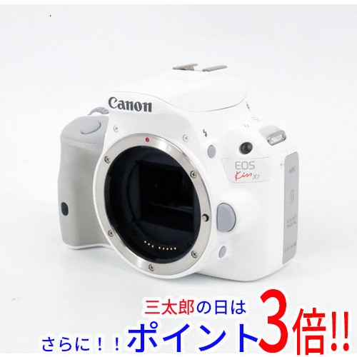 【中古即納】送料無料 Canon製 デジタル一眼レフカメラ EOS Kiss X7 ボディ ホワイト