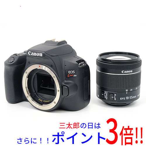 【中古即納】送料無料 Canon製 デジタル一眼レフカメラ EOS Kiss X10 EF-S18-55 IS STM レンズキット ブラック