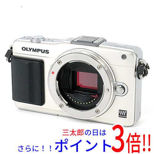 【中古即納】送料無料 OLYMPUS マイクロ一眼 PEN mini E-PM2ボディ シルバー