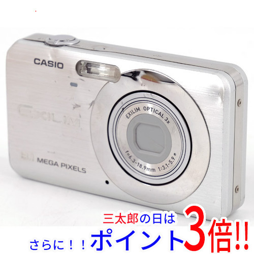 【１日と三太郎の日はポイント３倍！！】【中古即納】送料無料 CASIO製 EXILIM ZOOM EX-Z80 シルバー 810万画素 本体のみ 本体いたみ
