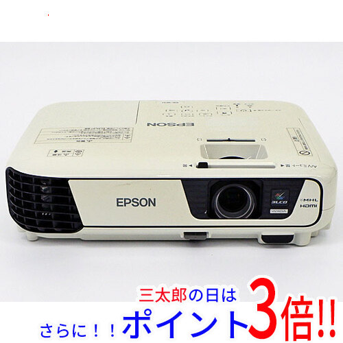 【１日と三太郎の日はポイント３倍！！】【中古】送料無料 EPSON製 液晶プロジェクター EB-W31 3200ルーメン 本体のみ 本体日焼け