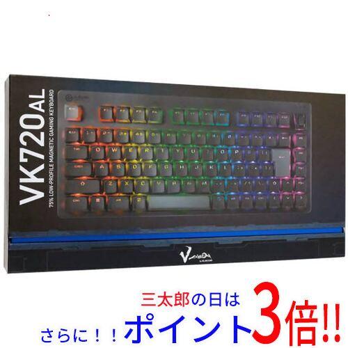 【中古】送料無料 ELECOM ゲーミングキーボード V custom TK-VK720ALBK ブラック 元箱あり