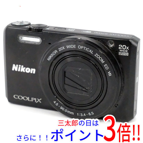 【１日と三太郎の日はポイント３倍！！】【中古】送料無料 Nikon製 デジカメ COOLPIX S7000 ブラック/1602万画素