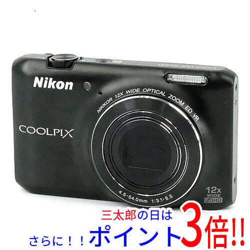 中古】送料無料 Nikon製 デジカメ COOLPIX S6400 ブラック/1602万画素